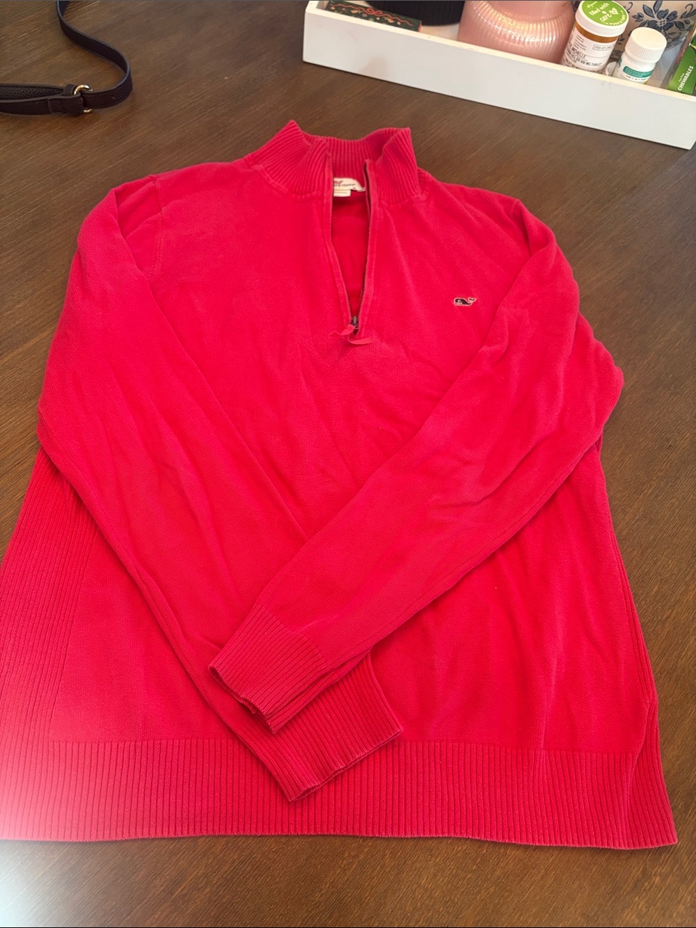 Vineyard Vines womenβs Zip-Up Sweater - Bright pink